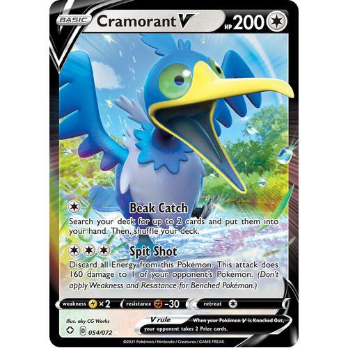 Cramorant V 54/72 SWSH Shining Fates Holo Ultra Rare Pokemon Card NEAR MINT TCG