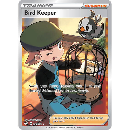 Bird Keeper 66/72 SWSH Shining Fates Full Art Holo Ultra Rare Trainer Pokemon Card NEAR MINT TCG