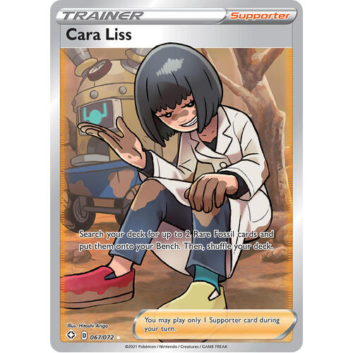 Cara Liss 67/72 SWSH Shining Fates Full Art Holo Ultra Rare Trainer Pokemon Card NEAR MINT TCG