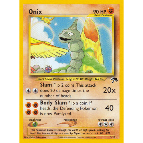 Onix 3 18 Southern Island Collection Promo Pokemon Card Near Mint Tcg Onix 3 18 Southern Island Collection Promo Pokemon Card Near Mint Tcg