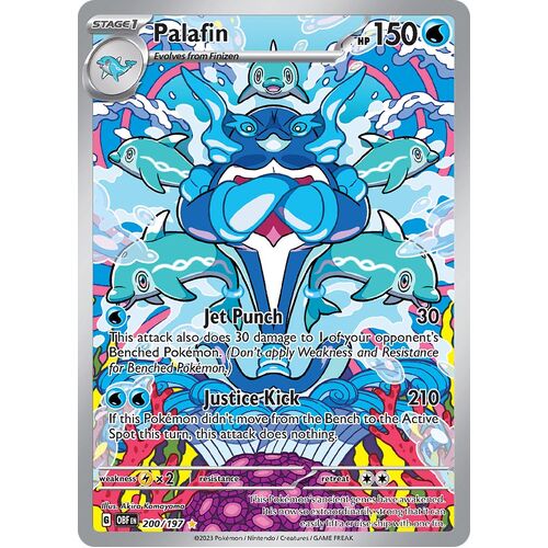 Palafin 200/197 Scarlet and Violet Obsidian Flames Illustration Rare Holo Pokemon Card NEAR MINT TCG