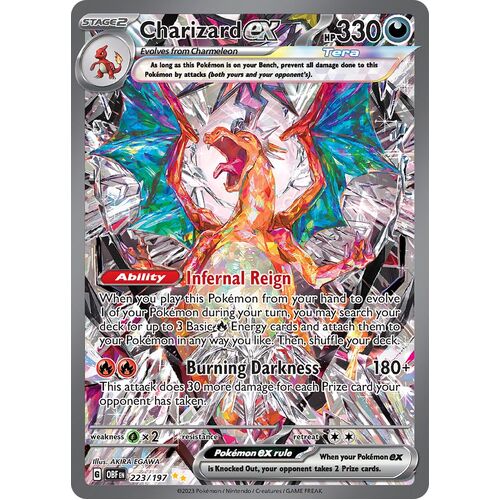 Charizard ex 223/197 Scarlet and Violet Obsidian Flames Special Illustration Rare Holo Pokemon Card NEAR MINT TCG