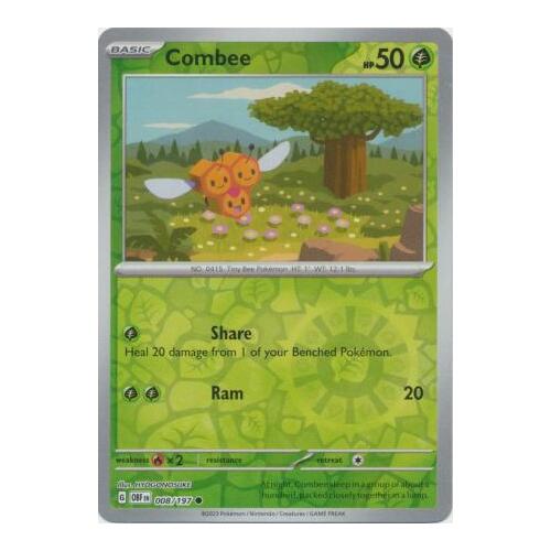 Combee 008/197 SV Obsidian Flames Reverse Holo Pokemon Card NEAR MINT TCG