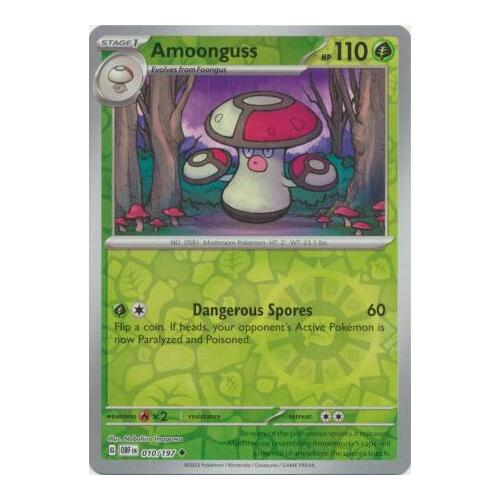Amoonguss 010/197 SV Obsidian Flames Reverse Holo Pokemon Card NEAR MINT TCG