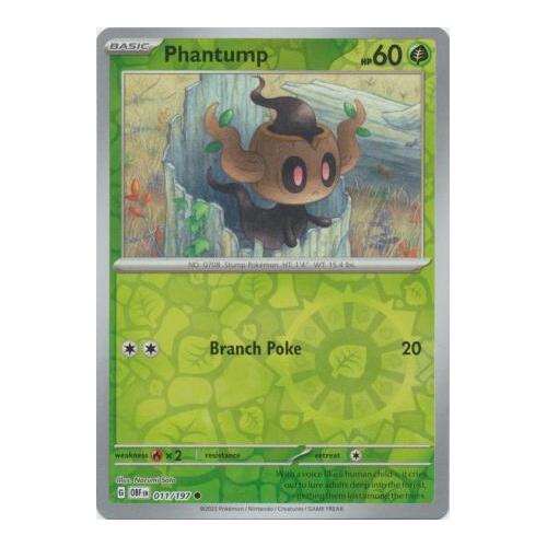 Phantump 011/197 SV Obsidian Flames Reverse Holo Pokemon Card NEAR MINT TCG