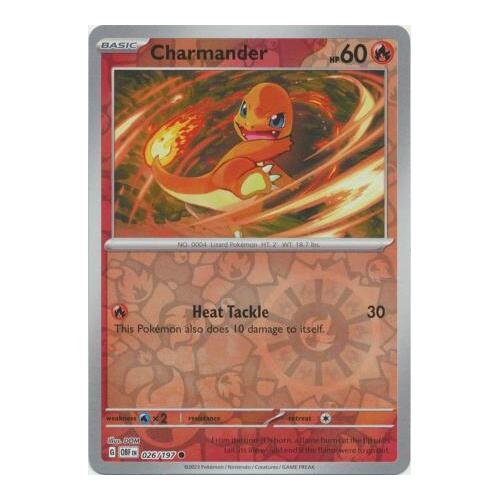 Charmander 026/197 SV Obsidian Flames Reverse Holo Pokemon Card NEAR MINT TCG