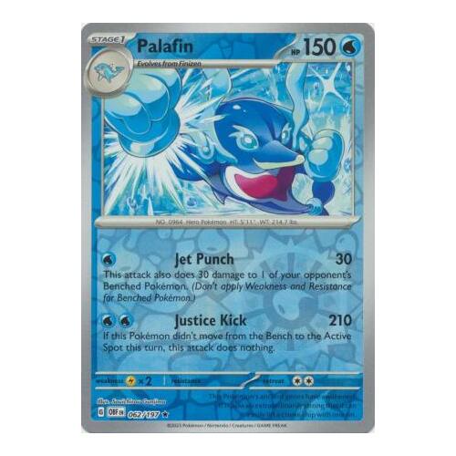Palafin 062/197 SV Obsidian Flames Reverse Holo Pokemon Card NEAR MINT TCG