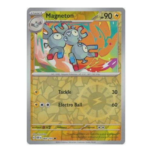 Magneton 064/197 SV Obsidian Flames Reverse Holo Pokemon Card NEAR MINT TCG