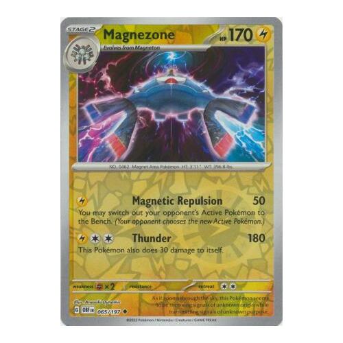 Magnezone 065/197 SV Obsidian Flames Reverse Holo Pokemon Card NEAR MINT TCG