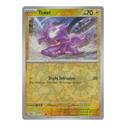 Toxel 071/197 SV Obsidian Flames Reverse Holo Pokemon Card NEAR MINT TCG