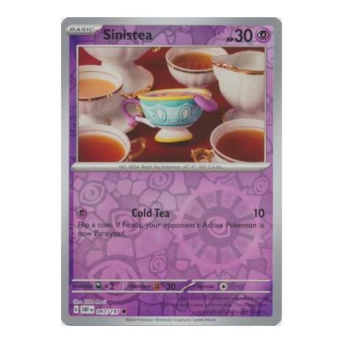 Sinistea 097/197 SV Obsidian Flames Reverse Holo Pokemon Card NEAR MINT TCG