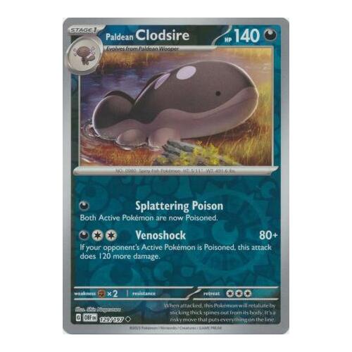 Paldean Clodsire 129/197 SV Obsidian Flames Reverse Holo Pokemon Card NEAR MINT TCG