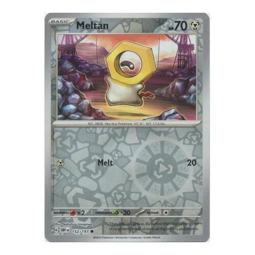 Meltan 152/197 SV Obsidian Flames Reverse Holo Pokemon Card NEAR MINT TCG