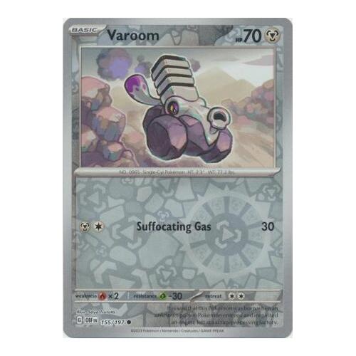 Varoom 155/197 SV Obsidian Flames Reverse Holo Pokemon Card NEAR MINT TCG