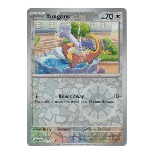 Yungoos 176/197 SV Obsidian Flames Reverse Holo Pokemon Card NEAR MINT TCG