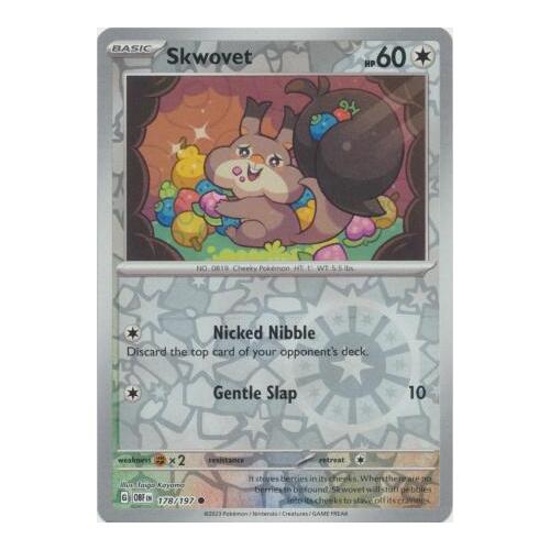 Skwovet 178/197 SV Obsidian Flames Reverse Holo Pokemon Card NEAR MINT TCG