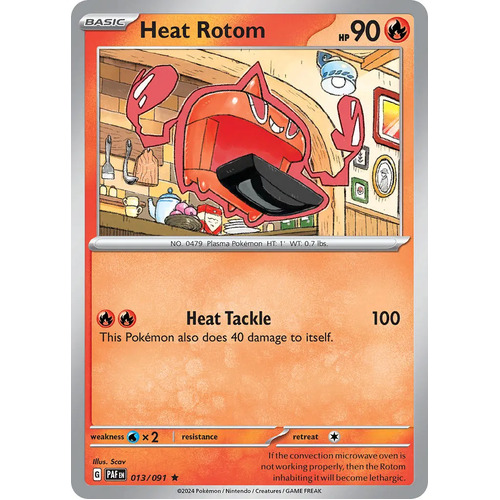 Heat Rotom 013/091 Scarlet and Violet Paldean Fates Holo Rare Pokemon Card NEAR MINT TCG