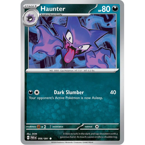 Haunter 056/091 Scarlet and Violet Paldean Fates Common Pokemon Card NEAR MINT TCG