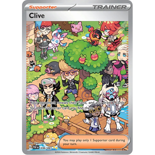 Clive 236/091 Scarlet and Violet Paldean Fates Holo Special Illustration Rare Pokemon Card NEAR MINT TCG