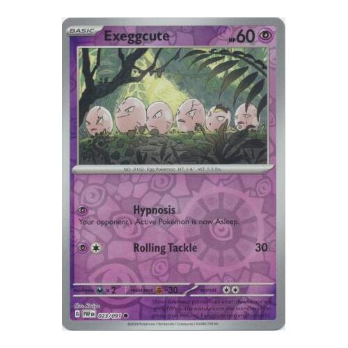 Exeggcute 023/091 Scarlet and Violet Paldean Fates Reverse Holo Common Pokemon Card NEAR MINT TCG