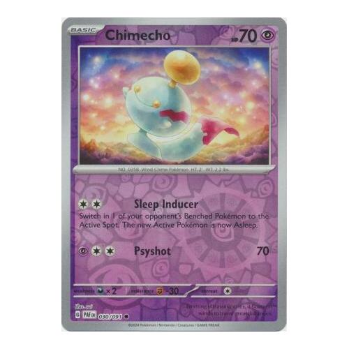 Chimecho 030/091 Scarlet and Violet Paldean Fates Reverse Holo Common Pokemon Card NEAR MINT TCG