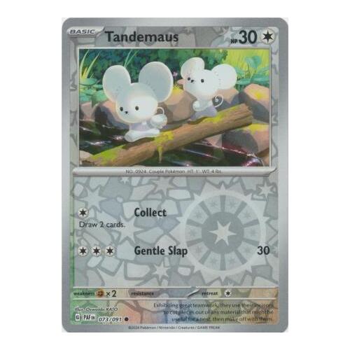 Tandemaus 073/091 Scarlet and Violet Paldean Fates Reverse Holo Common Pokemon Card NEAR MINT TCG