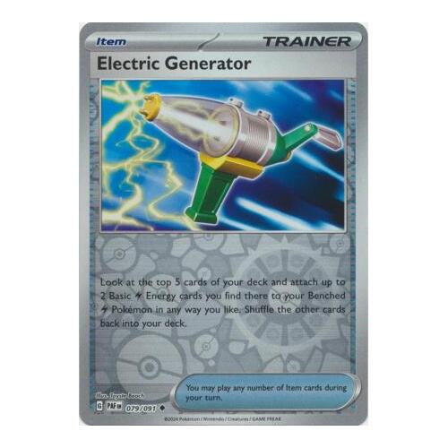 Electric Generator 079/091 Scarlet and Violet Paldean Fates Reverse Holo Uncommon Supporter Pokemon Card NEAR MINT TCG