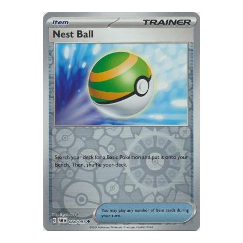 Nest Ball 084/091 Scarlet and Violet Paldean Fates Reverse Holo Uncommon Supporter Pokemon Card NEAR MINT TCG