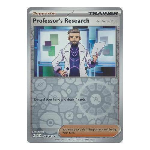 Professor's Research 088/091 Scarlet and Violet Paldean Fates Reverse Holo Rare Supporter Pokemon Card NEAR MINT TCG