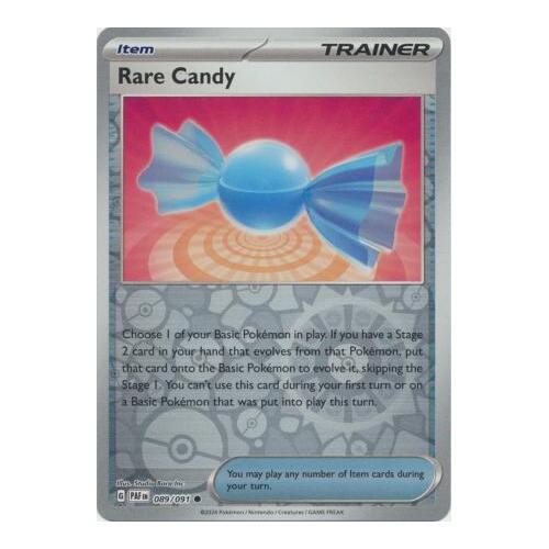 Rare Candy 089/091 Scarlet and Violet Paldean Fates Reverse Holo Common Supporter Pokemon Card NEAR MINT TCG