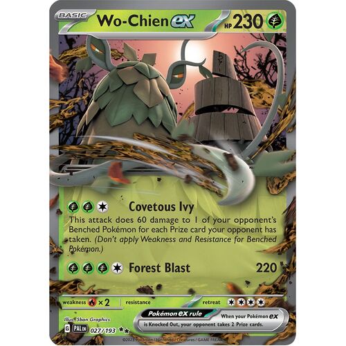 Wo-Chien ex 027/193 Scarlet and Violet Paldea Evolved Holo Ultra Rare Pokemon Card NEAR MINT TCG