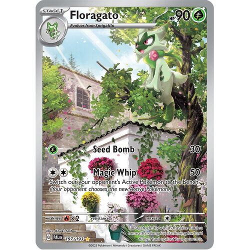 Floragato 197/193 Scarlet and Violet Paldea Evolved Illustration Rare Holo Pokemon Card NEAR MINT TCG