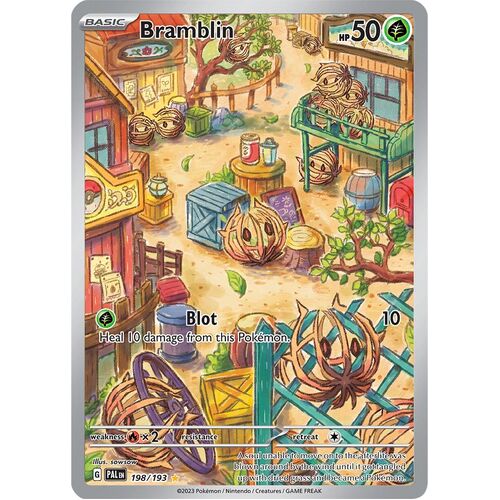 Bramblin 198/193 Scarlet and Violet Paldea Evolved Illustration Rare Holo Pokemon Card NEAR MINT TCG