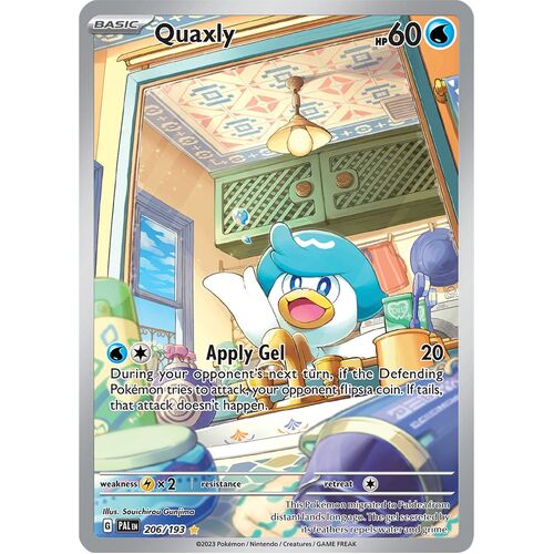 Quaxley 206/193 Scarlet and Violet Paldea Evolved Illustration Rare Holo Pokemon Card NEAR MINT TCG