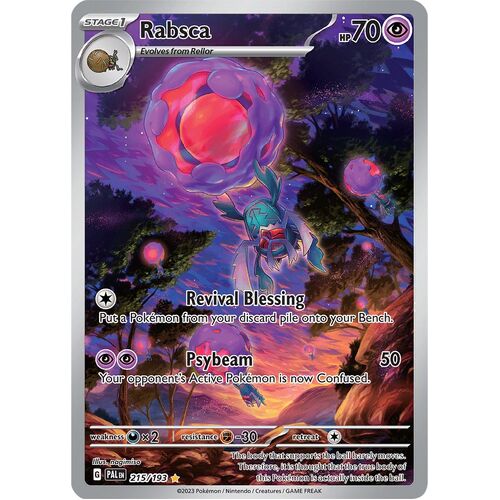Rabsca 215/193 Scarlet and Violet Paldea Evolved Illustration Rare Holo Pokemon Card NEAR MINT TCG