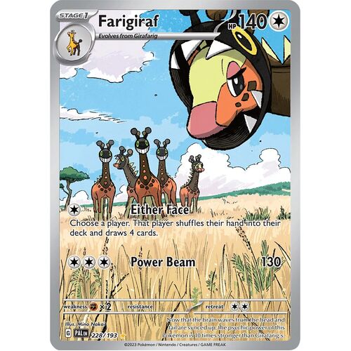 Farigiraf 228/193 Scarlet and Violet Paldea Evolved Illustration Rare Holo Pokemon Card NEAR MINT TCG