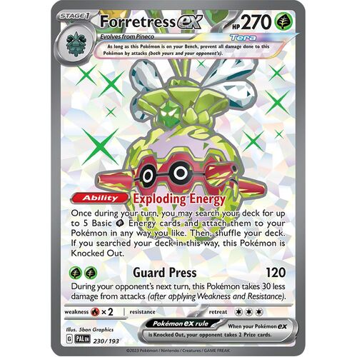 Forretress ex 230/193 Scarlet and Violet Paldea Evolved Full Art Holo Secret Rare Pokemon Card NEAR MINT TCG