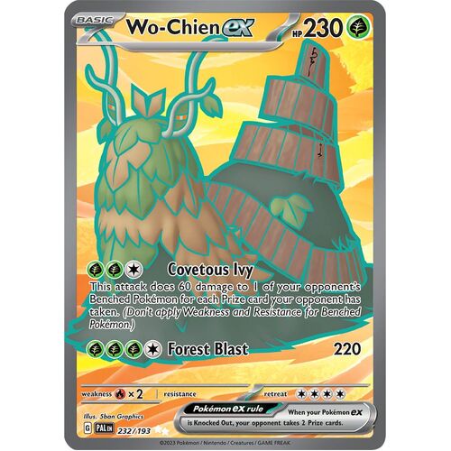 Wo-Chien ex 232/193 Scarlet and Violet Paldea Evolved Full Art Holo Secret Rare Pokemon Card NEAR MINT TCG
