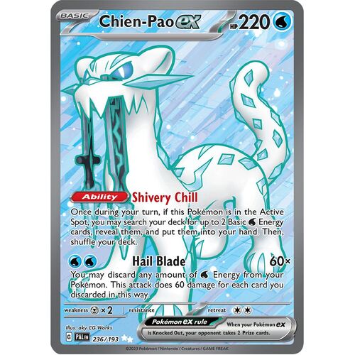 Chien-Pao ex 236/193 Scarlet and Violet Paldea Evolved Full Art Holo Secret Rare Pokemon Card NEAR MINT TCG