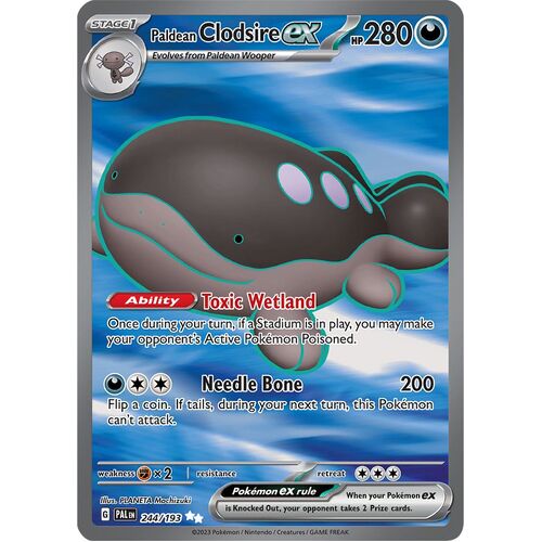 Paldean Clodsire ex 244/193 Scarlet and Violet Paldea Evolved Full Art Holo Secret Rare Pokemon Card NEAR MINT TCG