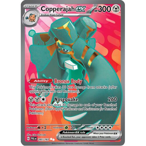 Copperajah ex 245/193 Scarlet and Violet Paldea Evolved Full Art Holo Secret Rare Pokemon Card NEAR MINT TCG