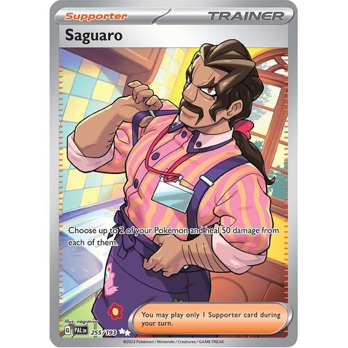 Saguaro 255/193 Scarlet and Violet Paldea Evolved Full Art Holo Secret Rare Pokemon Card NEAR MINT TCG