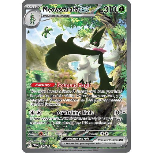 Meowscarada ex 256/193 Scarlet and Violet Paldea Evolved Special Illustration Rare Holo Pokemon Card NEAR MINT TCG