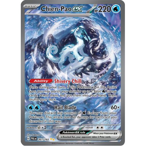 Chien-Pao ex 261/193 Scarlet and Violet Paldea Evolved Special Illustration Rare Holo Pokemon Card NEAR MINT TCG