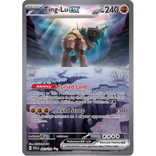 Ting-Lu ex 263/193 Scarlet and Violet Paldea Evolved Special Illustration Rare Holo Pokemon Card NEAR MINT TCG