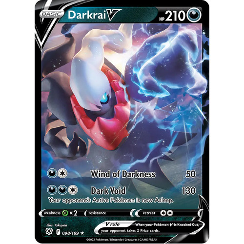 Darkrai V 98/189 SWSH Astral Radiance Holo Ultra Rare Pokemon Card NEAR MINT TCG
