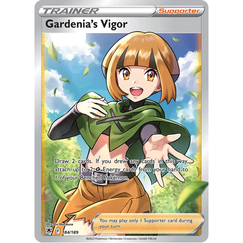 Gardenia's Vigor SWSH Astral Radiance Full Art Holo Ultra Rare Pokemon Card NEAR MINT TCG