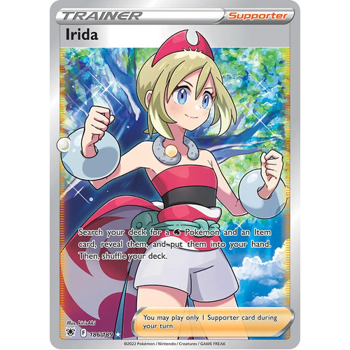 Irida 186/189 SWSH Astral Radiance Full Art Holo Ultra Rare Pokemon Card NEAR MINT TCG