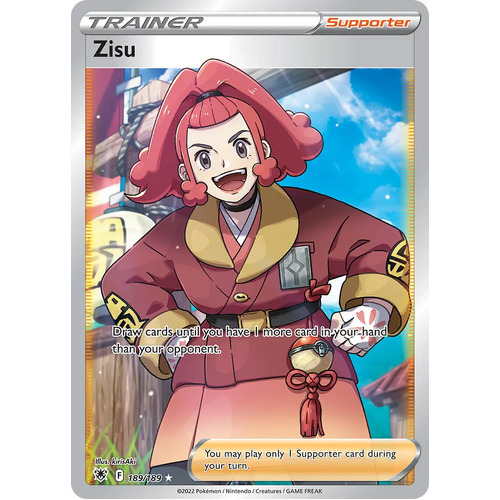 Zisu 189/189 SWSH Astral Radiance Full Art Holo Ultra Rare Pokemon Card NEAR MINT TCG