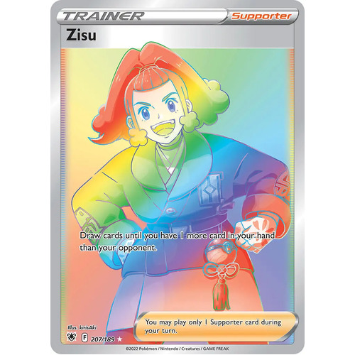 Zisu 207/189 SWSH Astral Radiance Hyper Rainbow Rare Pokemon Card NEAR MINT TCG